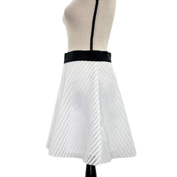 BLACK and White Flared Circle Skirt - Picture 2 of 11